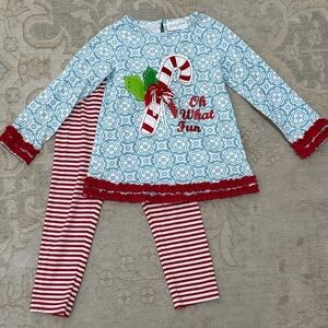 Emily Rose Holiday Christmas Candy Cane 2 pc Set, Girls 5, GUC